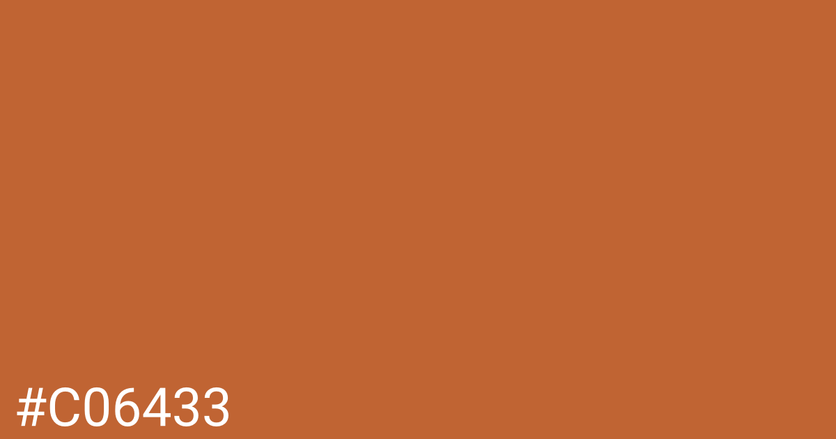 Hex color #c06433 graphic