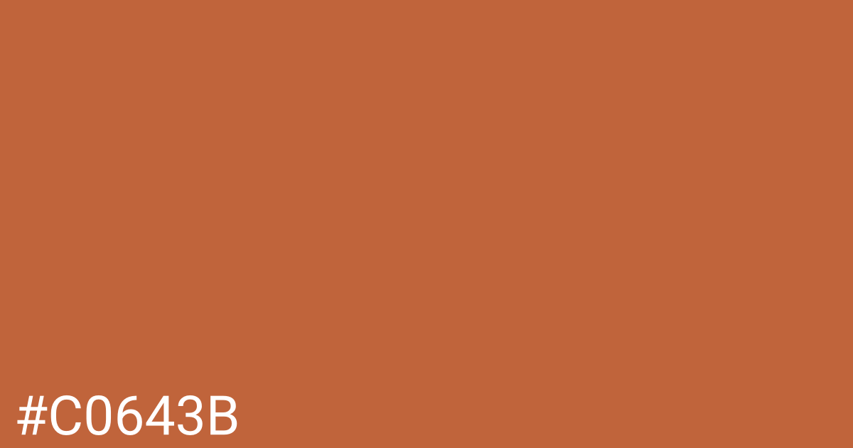 Hex color #c0643b graphic