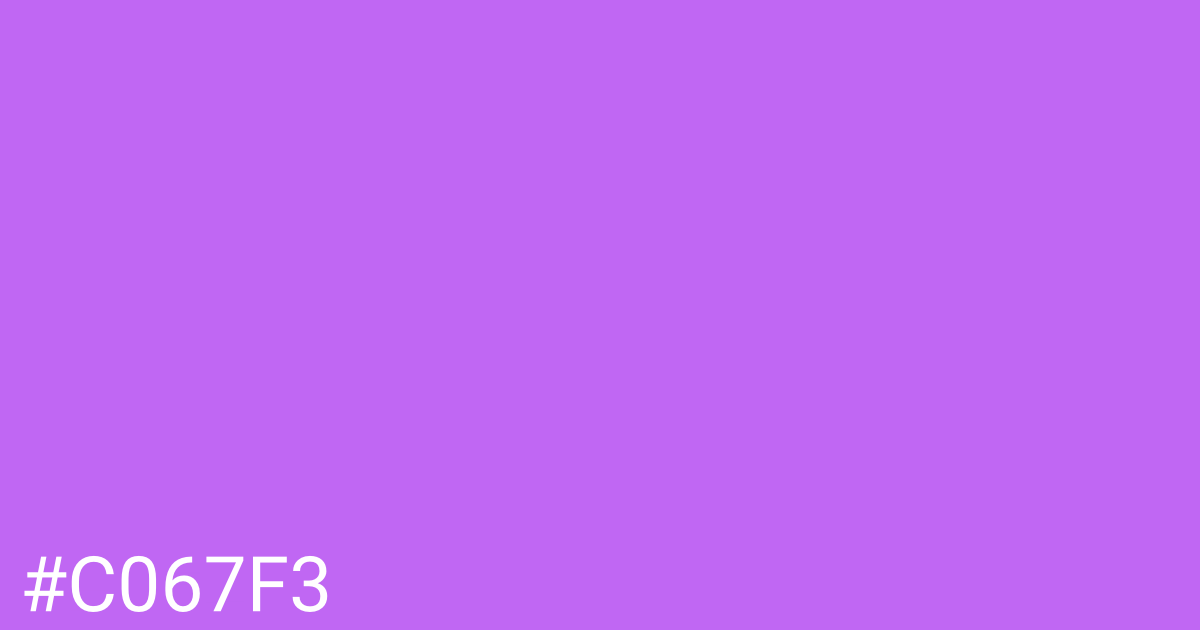 Hex color #c067f3 graphic