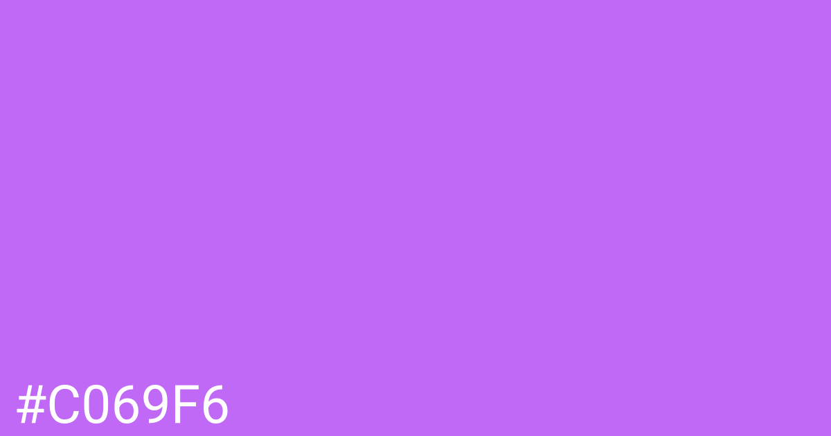 Hex color #c069f6 graphic