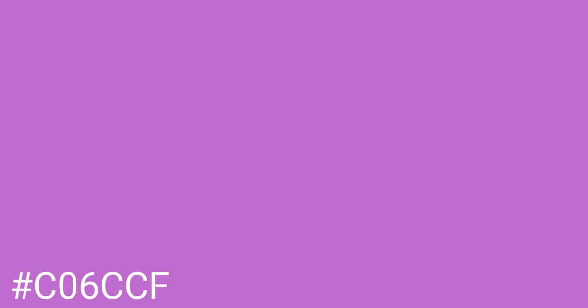 Hex color #c06ccf graphic