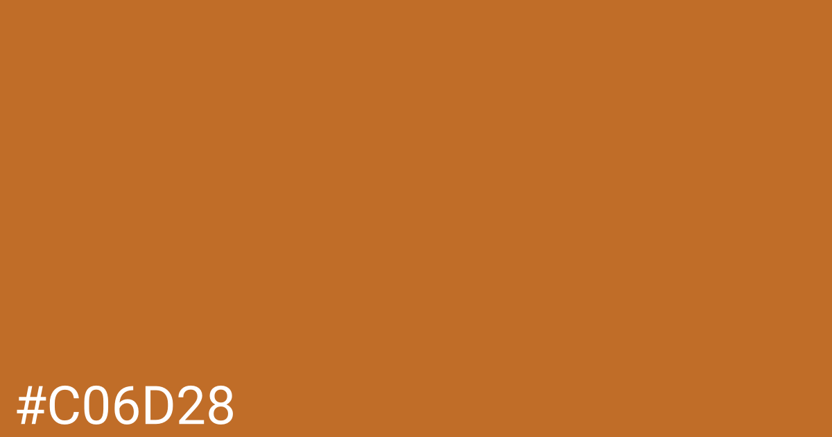 Hex color #c06d28 graphic