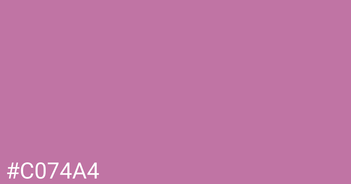 Hex color #c074a4 graphic