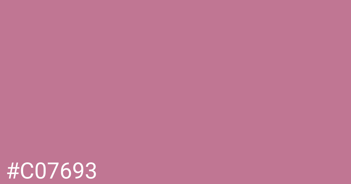 Hex color #c07693 graphic