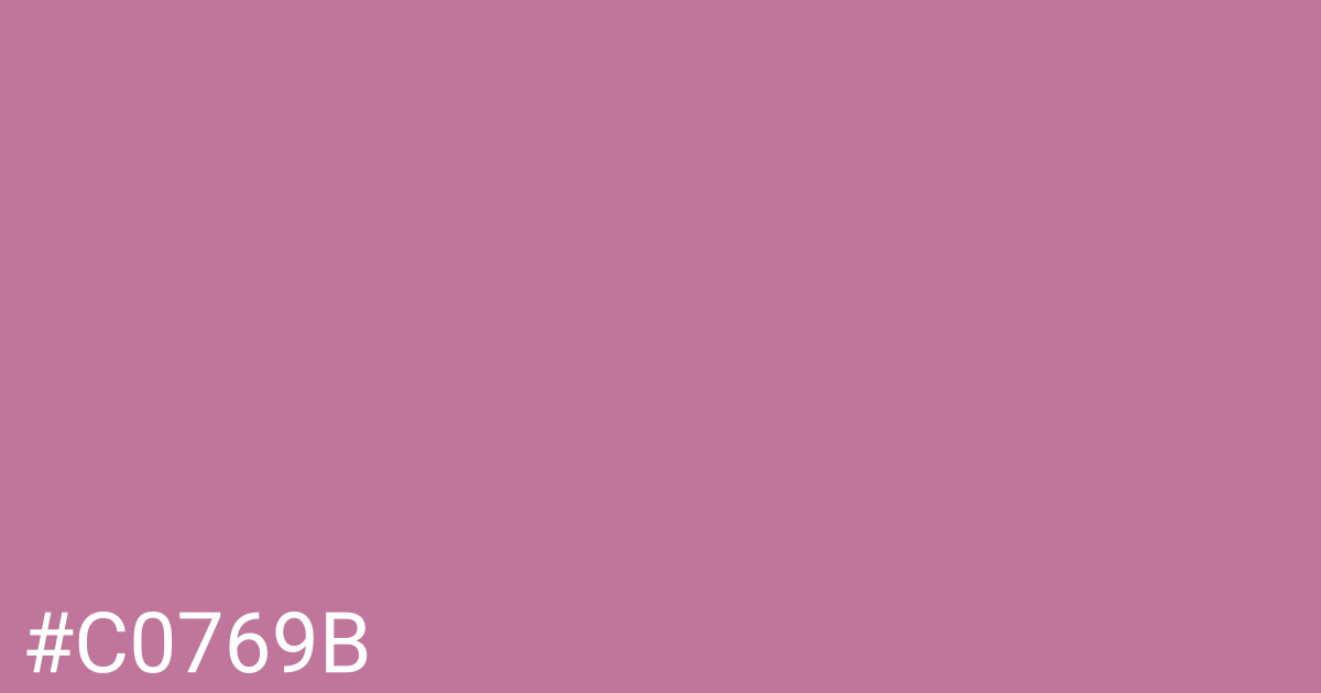 Hex color #c0769b graphic