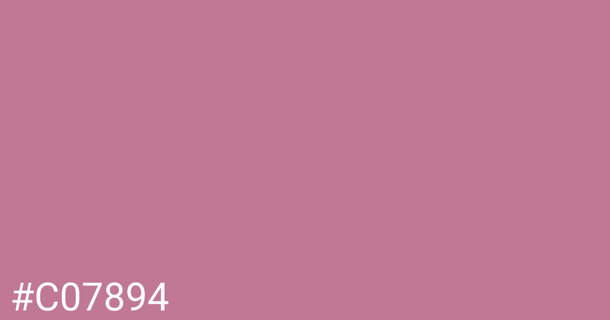Hex color #c07894 graphic