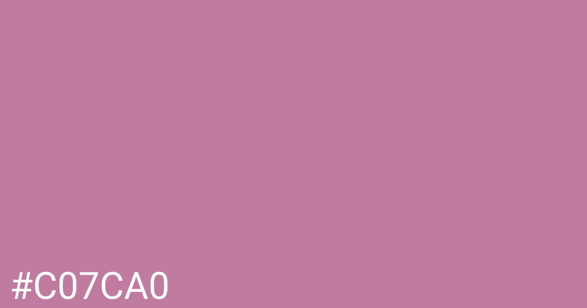 Hex color #c07ca0 graphic