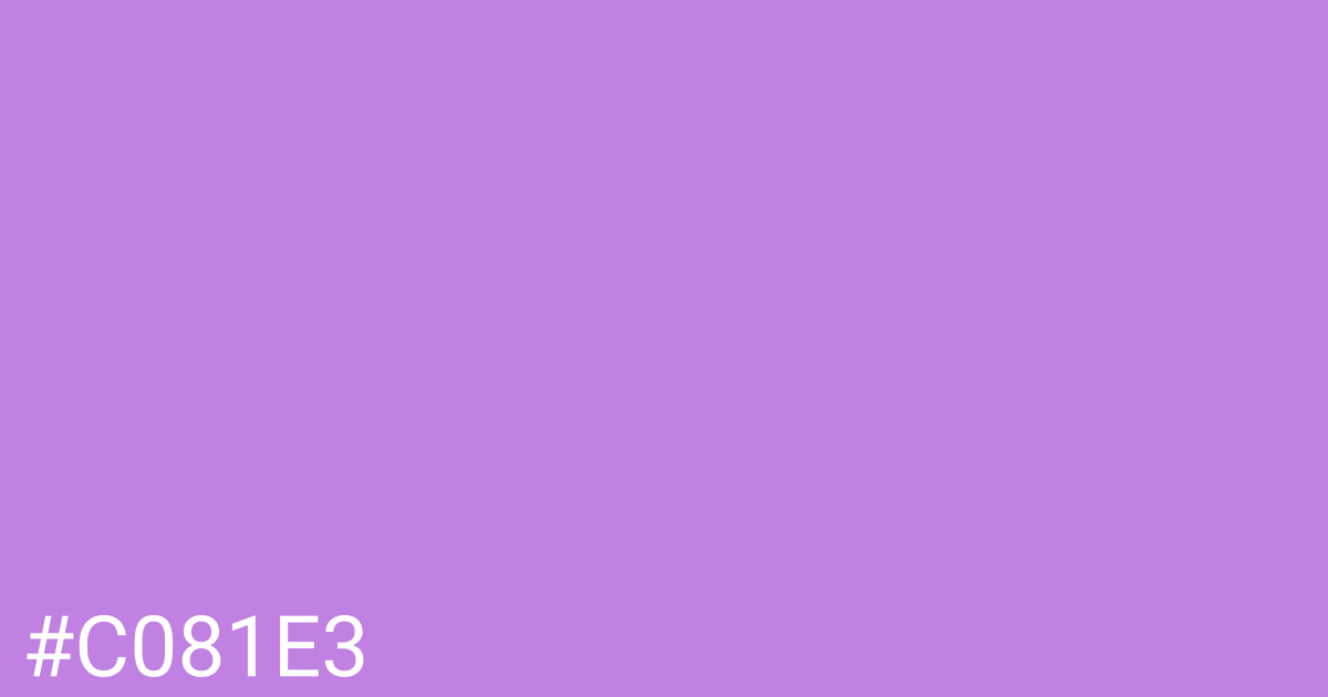 Hex color #c081e3 graphic