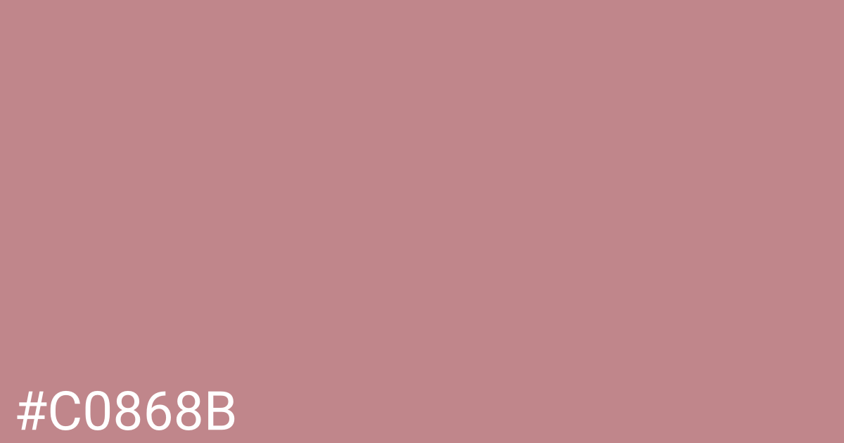 Hex color #c0868b graphic