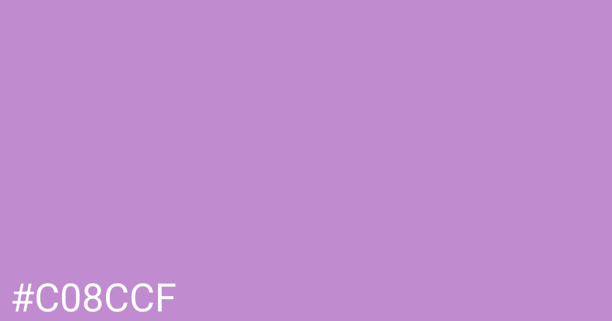 Hex color #c08ccf graphic