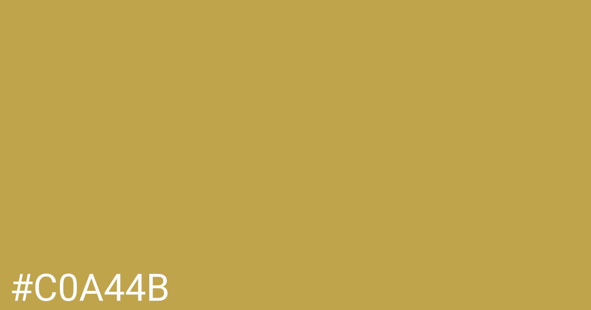 Hex color #c0a44b graphic