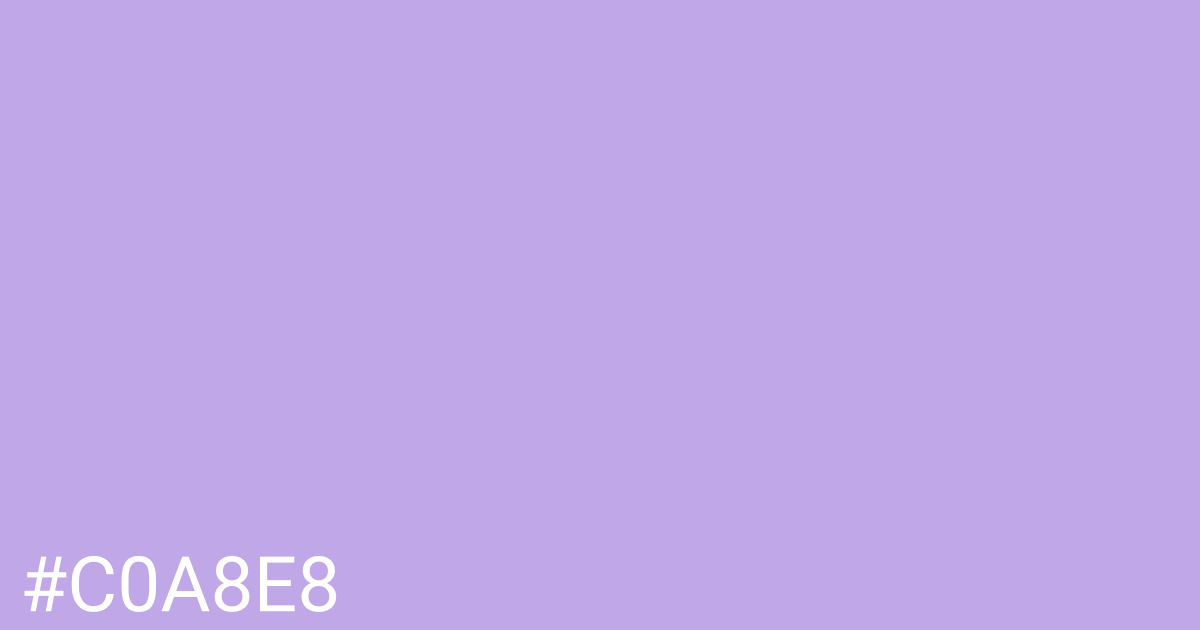 Hex color #c0a8e8 graphic