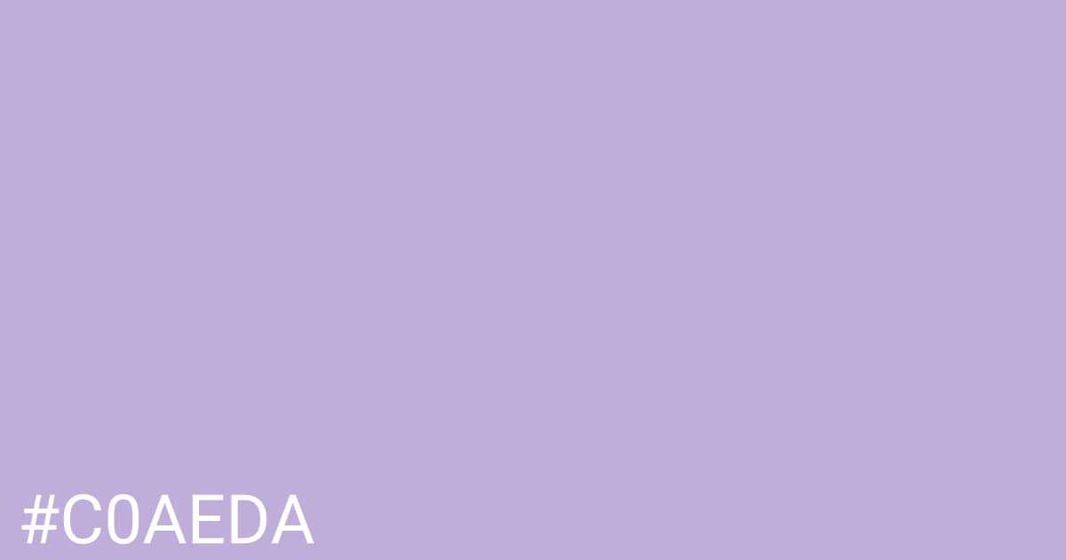 Hex color #c0aeda graphic