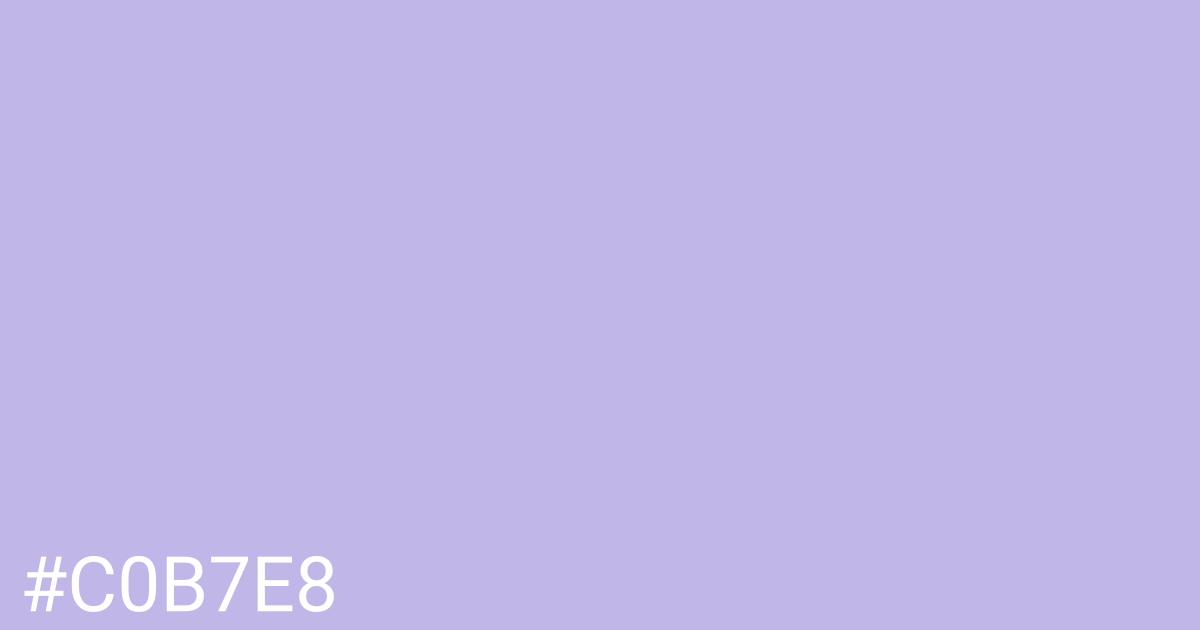 Hex color #c0b7e8 graphic