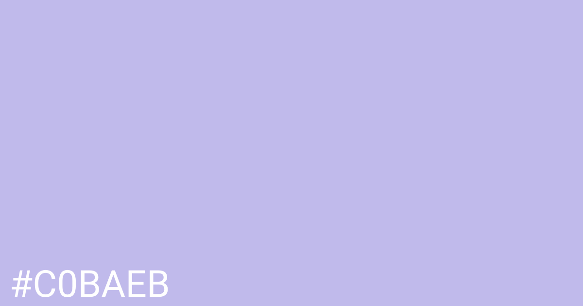 Hex color #c0baeb graphic