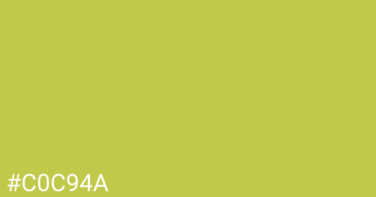 Hex color #c0c94a graphic