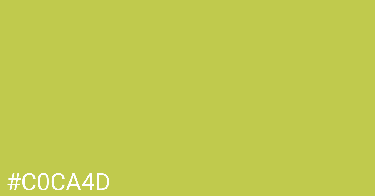 Hex color #c0ca4d graphic