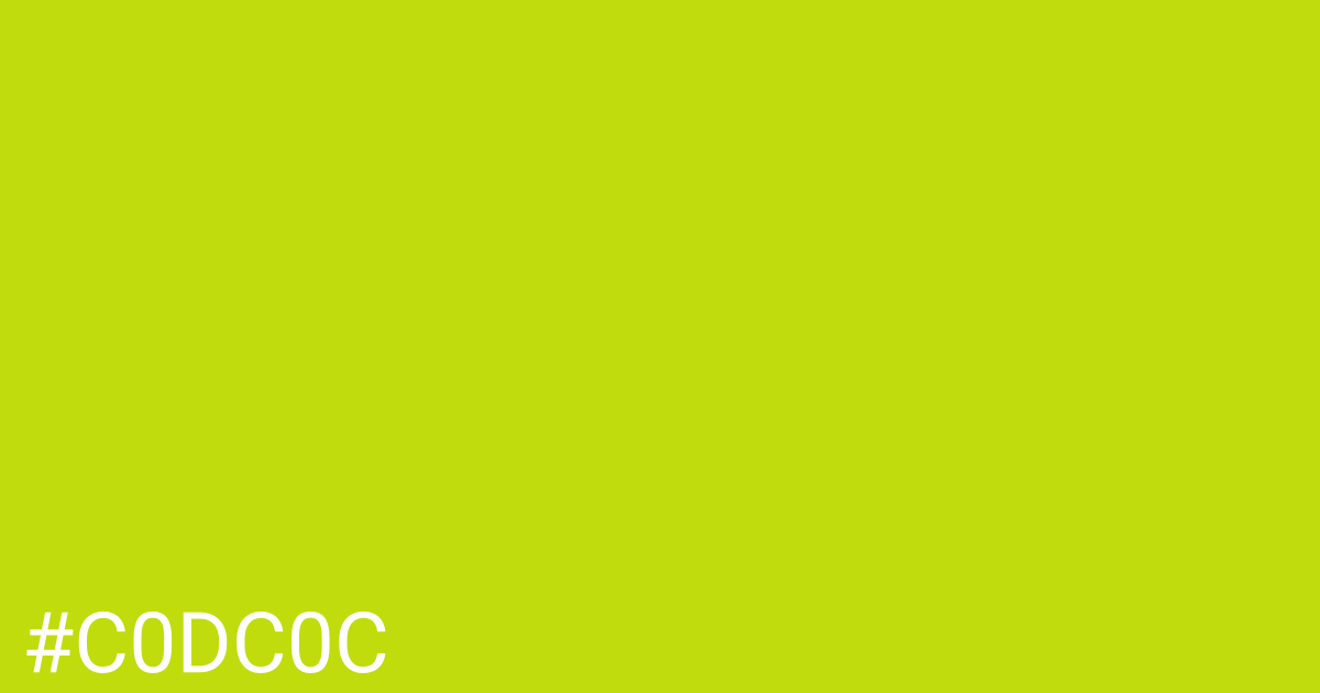 Hex color #c0dc0c graphic