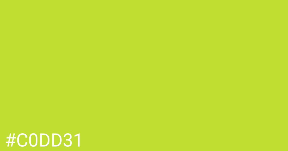 Hex color #c0dd31 graphic