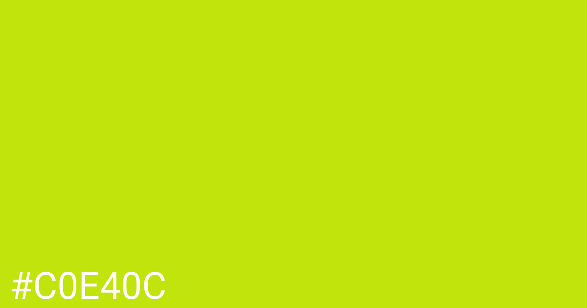 Hex color #c0e40c graphic