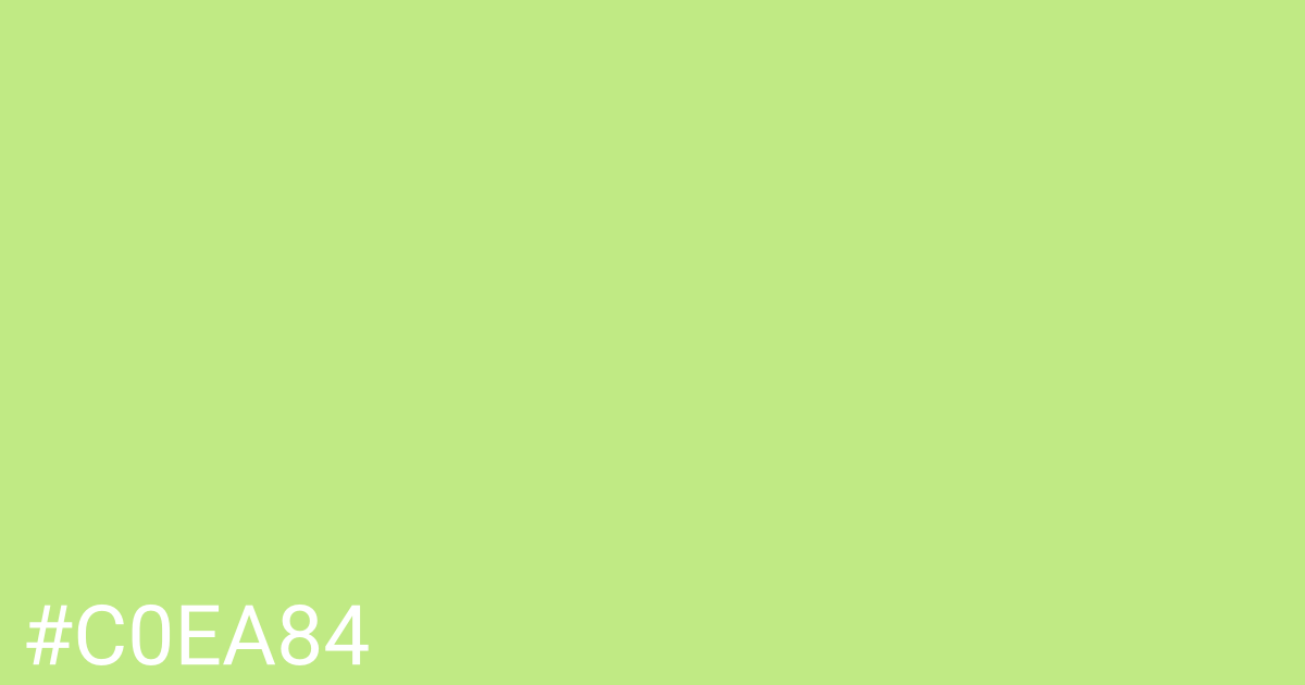 Hex color #c0ea84 graphic