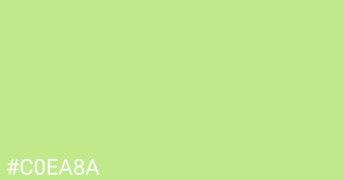 Hex color #c0ea8a graphic