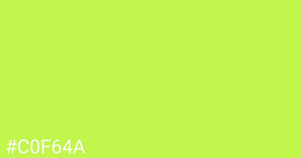 Hex color #c0f64a graphic