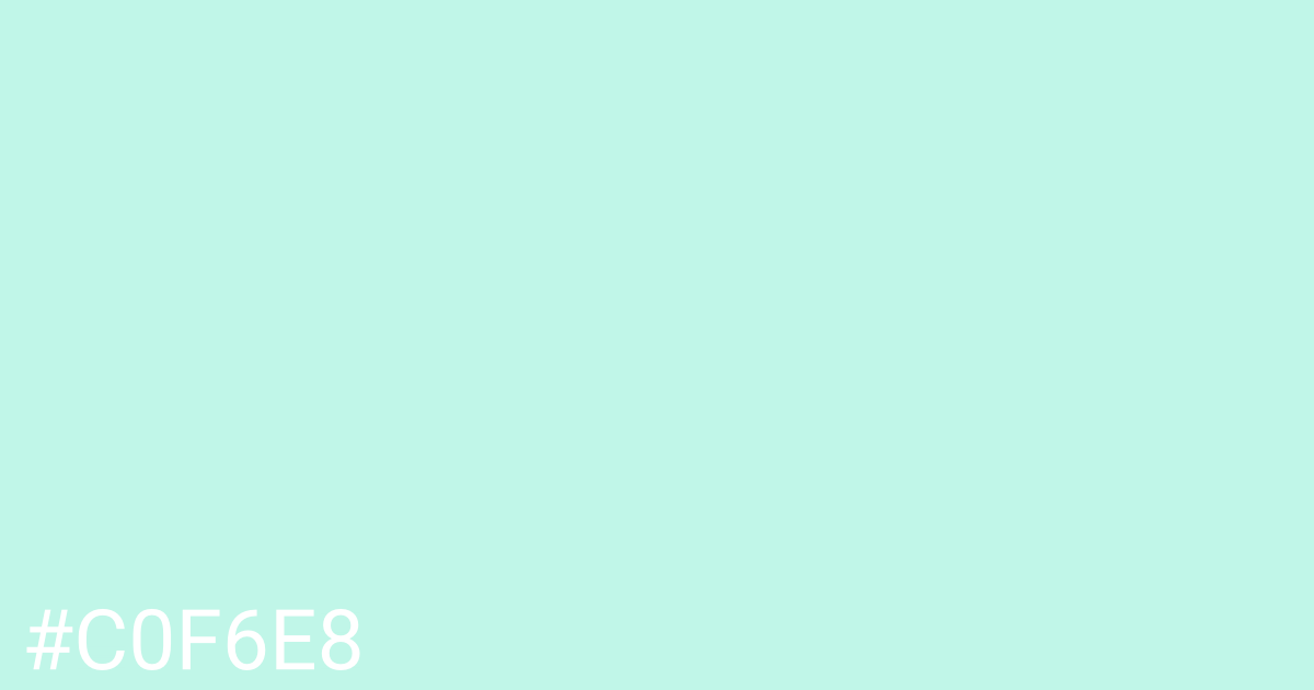 Hex color #c0f6e8 graphic