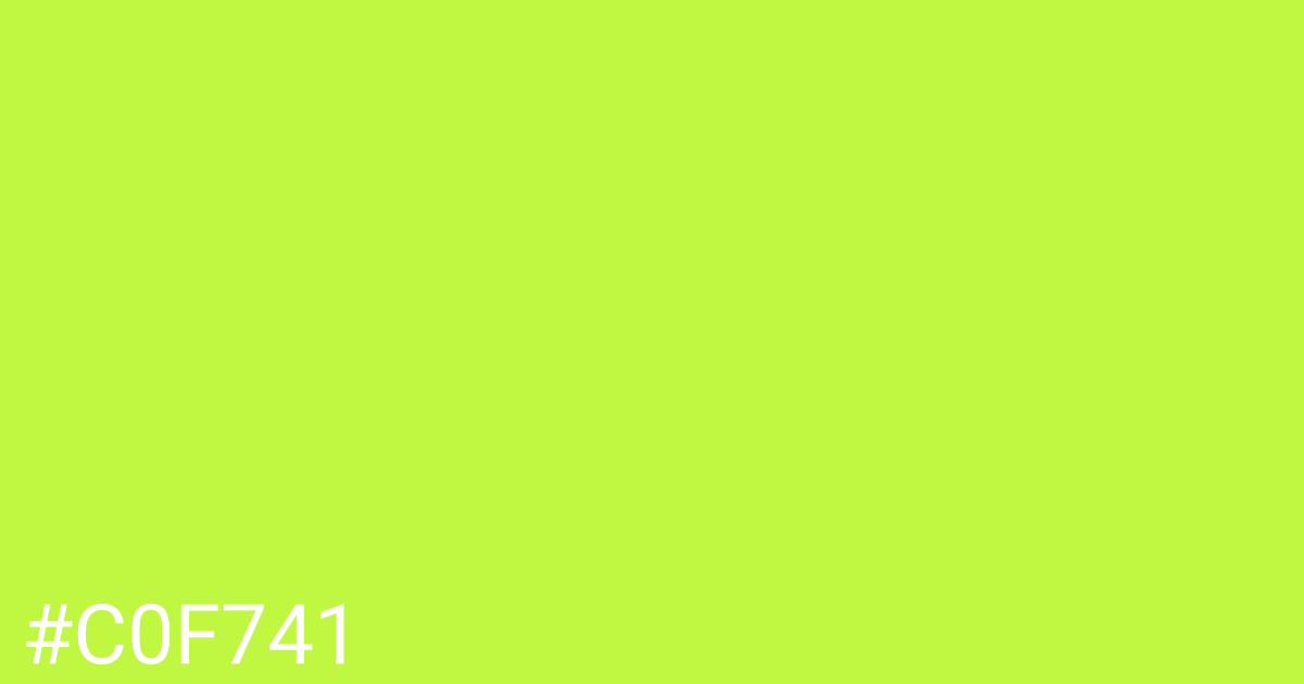 Hex color #c0f741 graphic