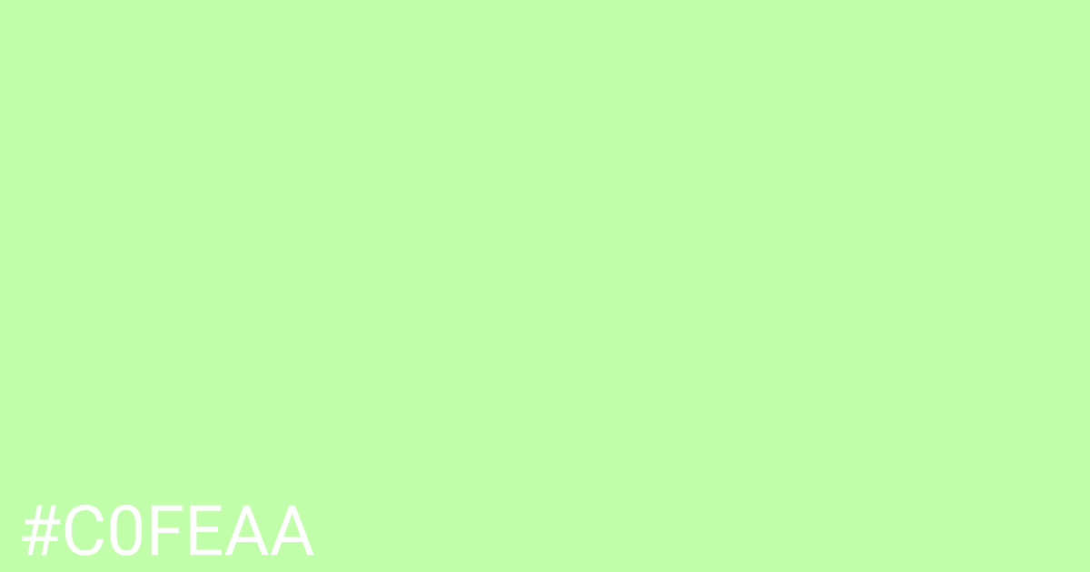 Hex color #c0feaa graphic