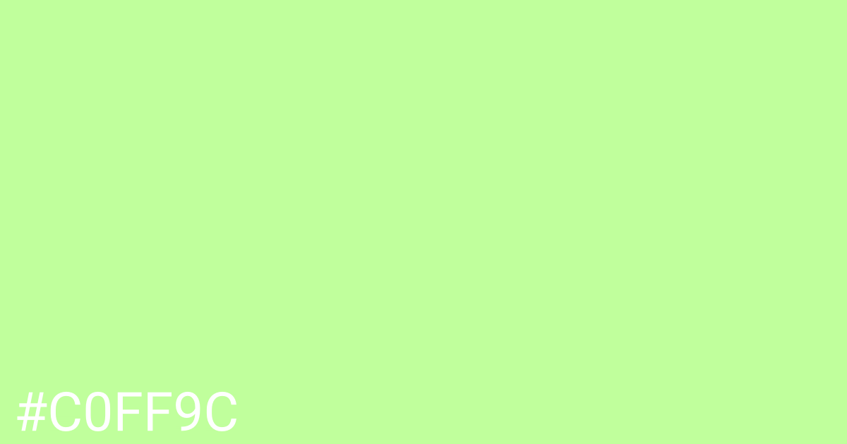 Hex color #c0ff9c graphic