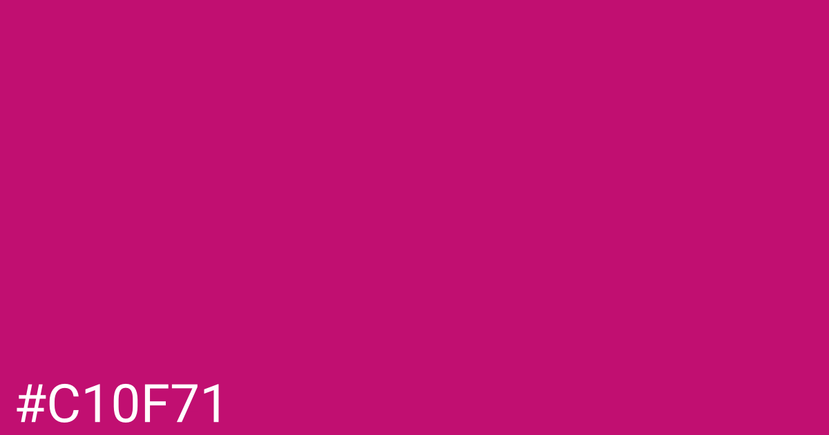 Hex color #c10f71 graphic