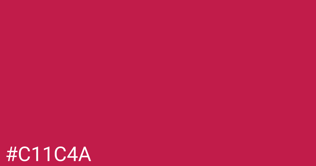 Hex color #c11c4a graphic