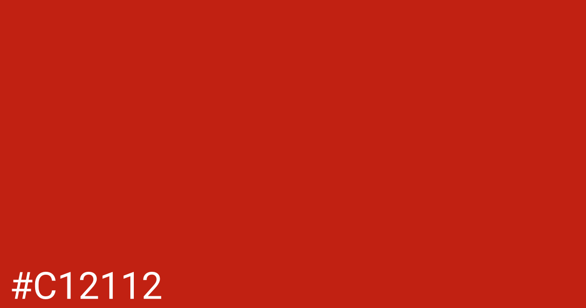 Hex color #c12112 graphic