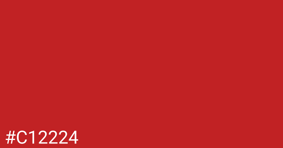 Hex color #c12224 graphic