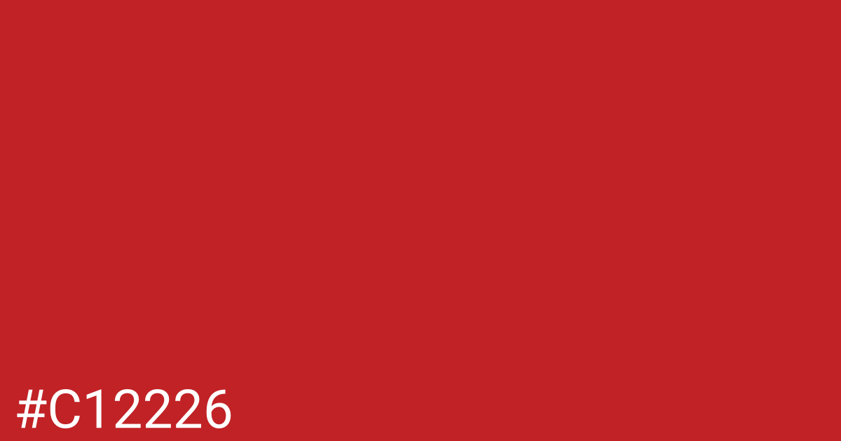 Hex color #c12226 graphic
