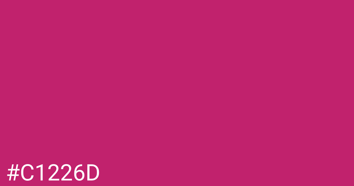 Hex color #c1226d graphic