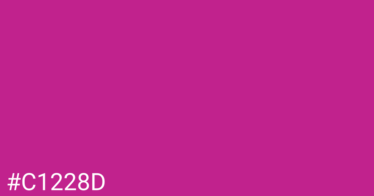 Hex color #c1228d graphic