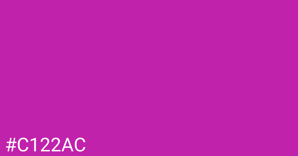 Hex color #c122ac graphic