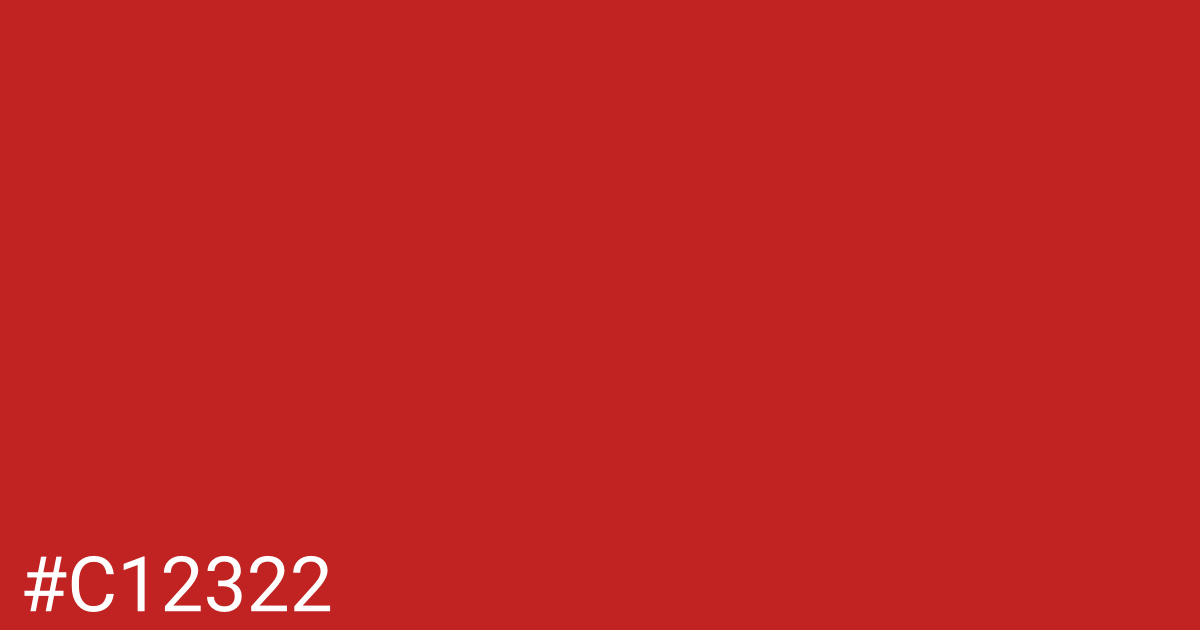 Hex color #c12322 graphic