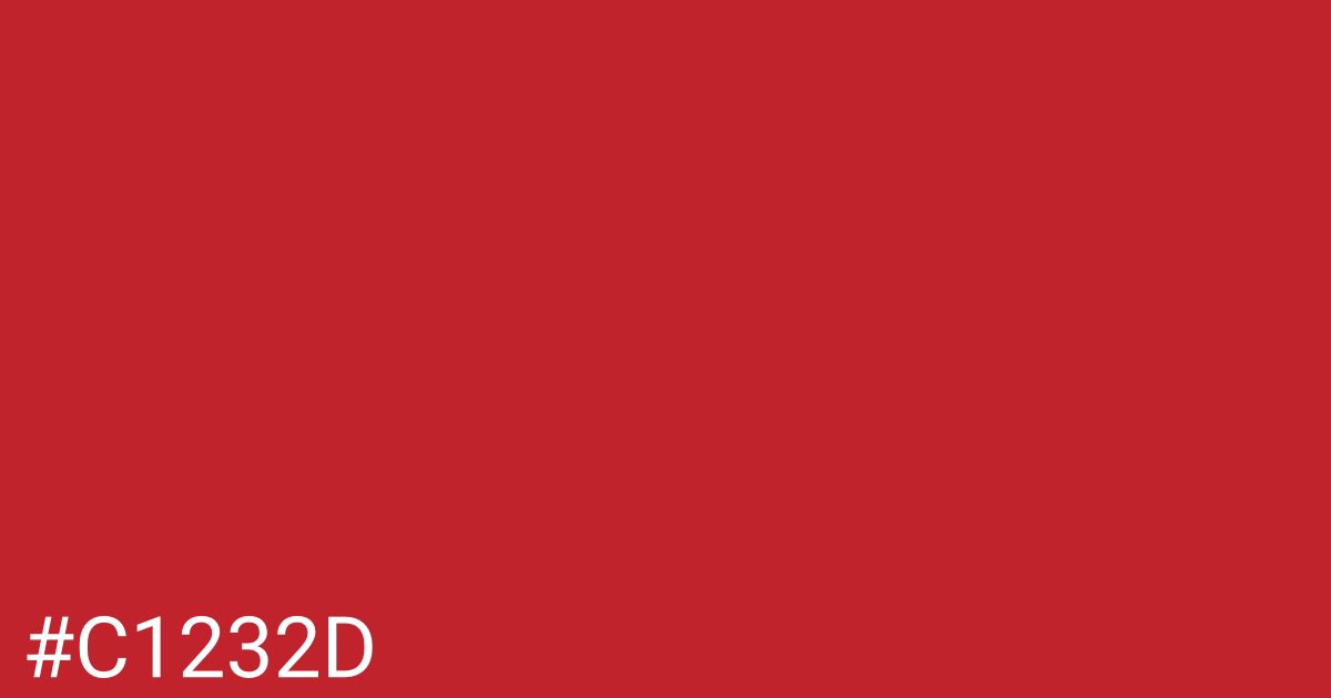 Hex color #c1232d graphic