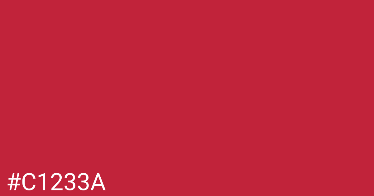 Hex color #c1233a graphic