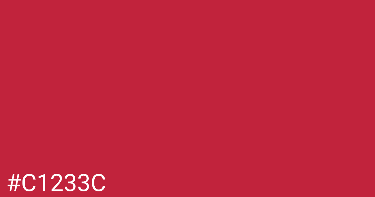 Hex color #c1233c graphic