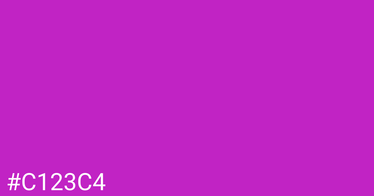 Hex color #c123c4 graphic