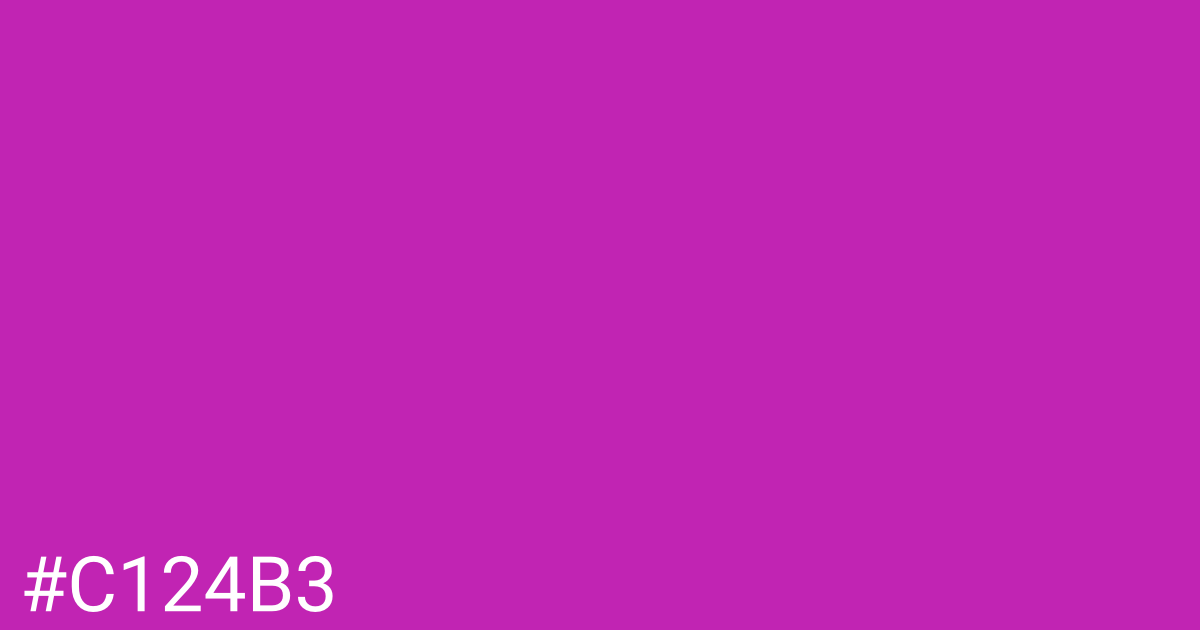 Hex color #c124b3 graphic