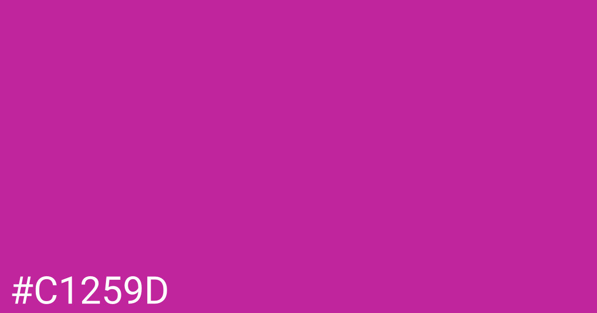 Hex color #c1259d graphic