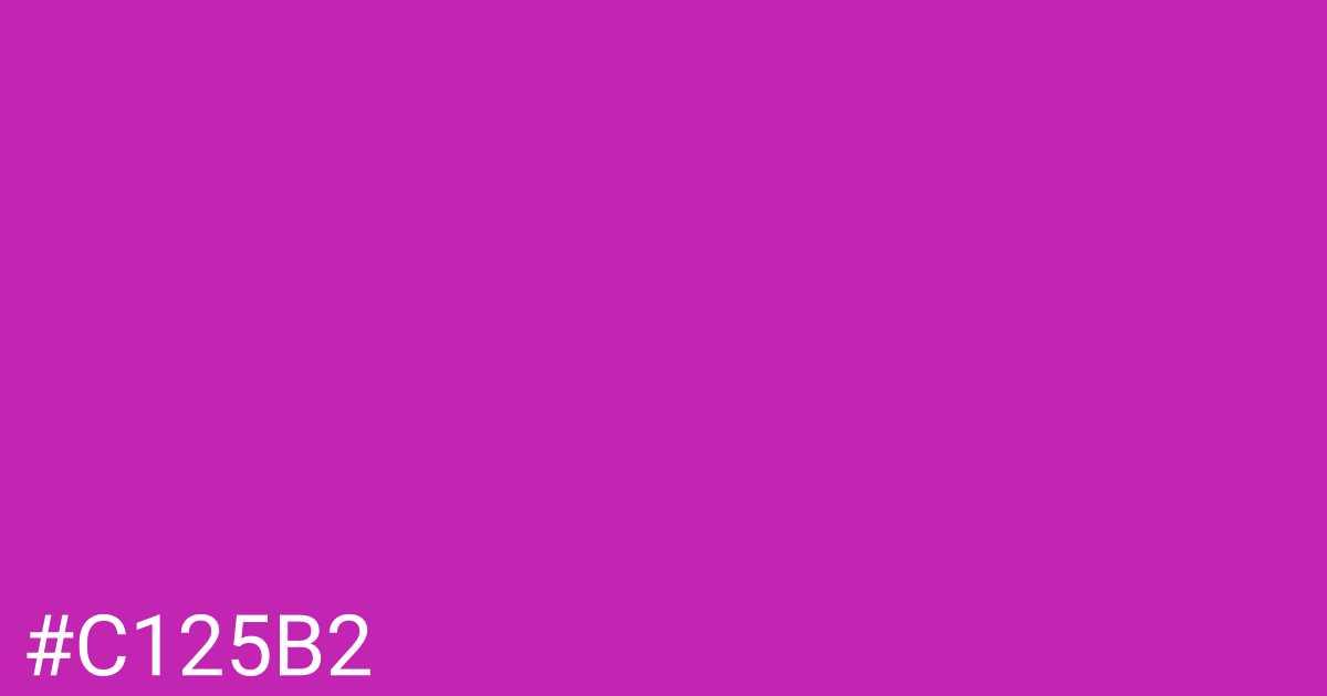 Hex color #c125b2 graphic