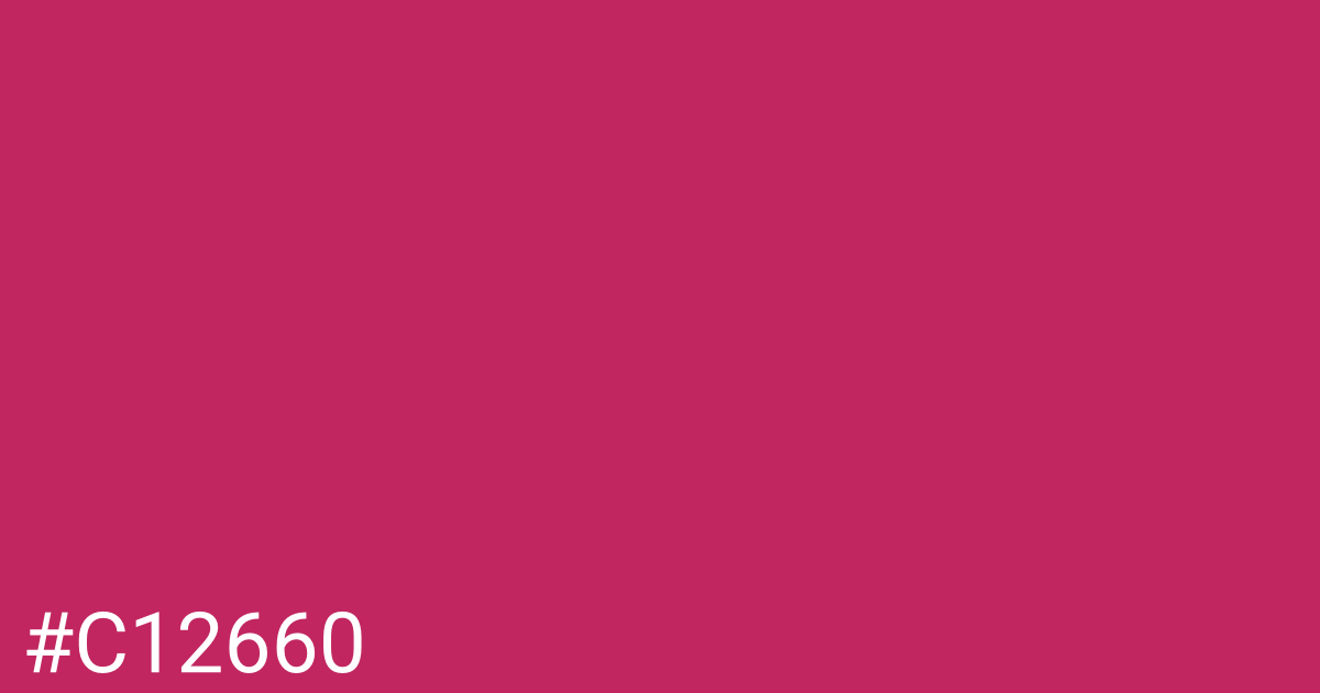 Hex color #c12660 graphic