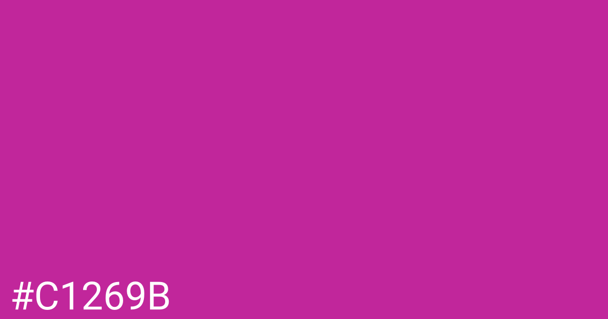 Hex color #c1269b graphic