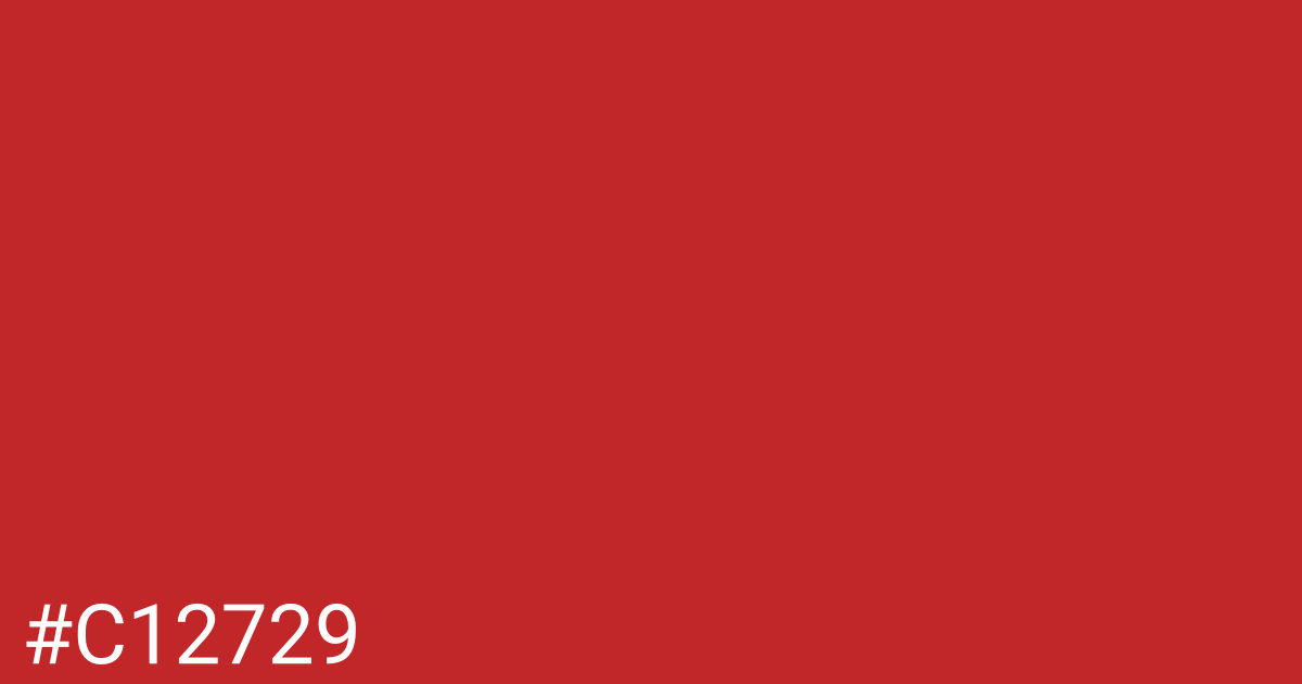 Hex color #c12729 graphic